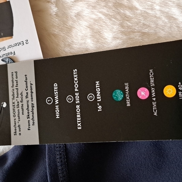 SKECHERS GO WALK Skirt Hi Waist Breathable NAVY with pockets & under sh… - Picture 7 of 11